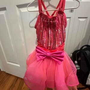 Weissman Pink Sequin Kids Dance Costume